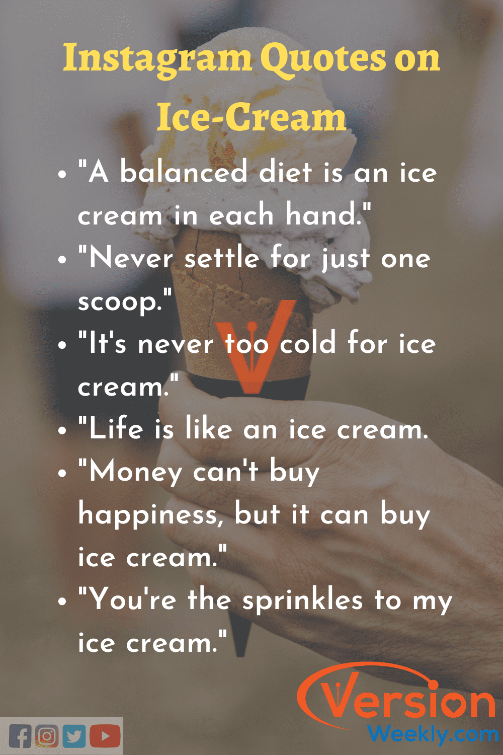 IG Captions on Icecream