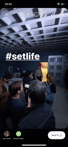 Add invisible hashtags in your IG story via shrinking