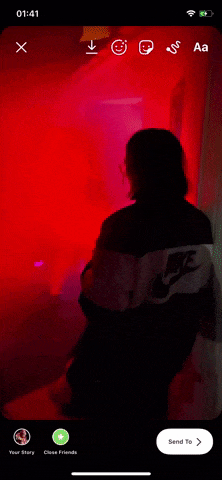 Hide hashtag trick on insta via background color giphy