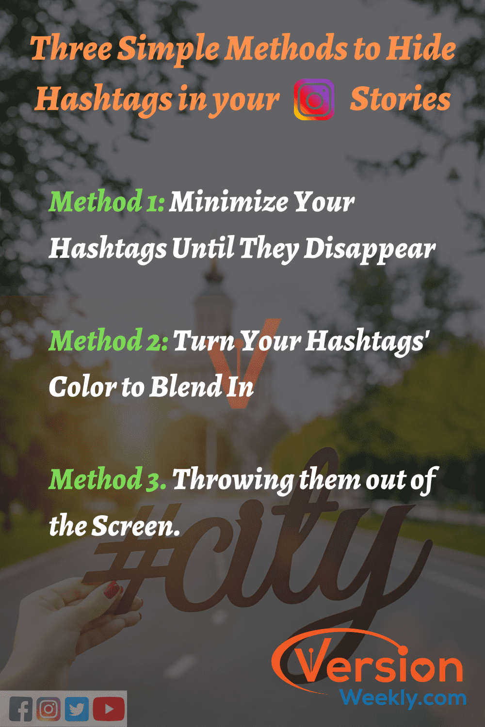 Three simple ways to hide hashtags in your instagram stories