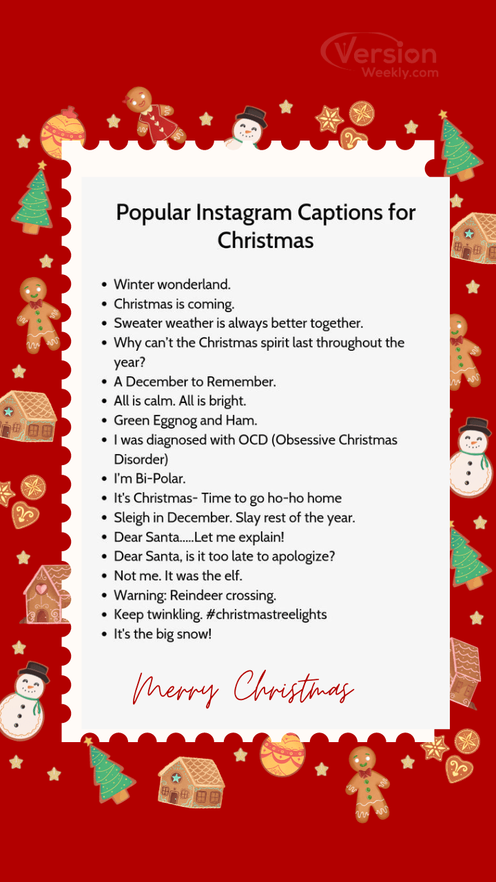 best insta captions for christmas