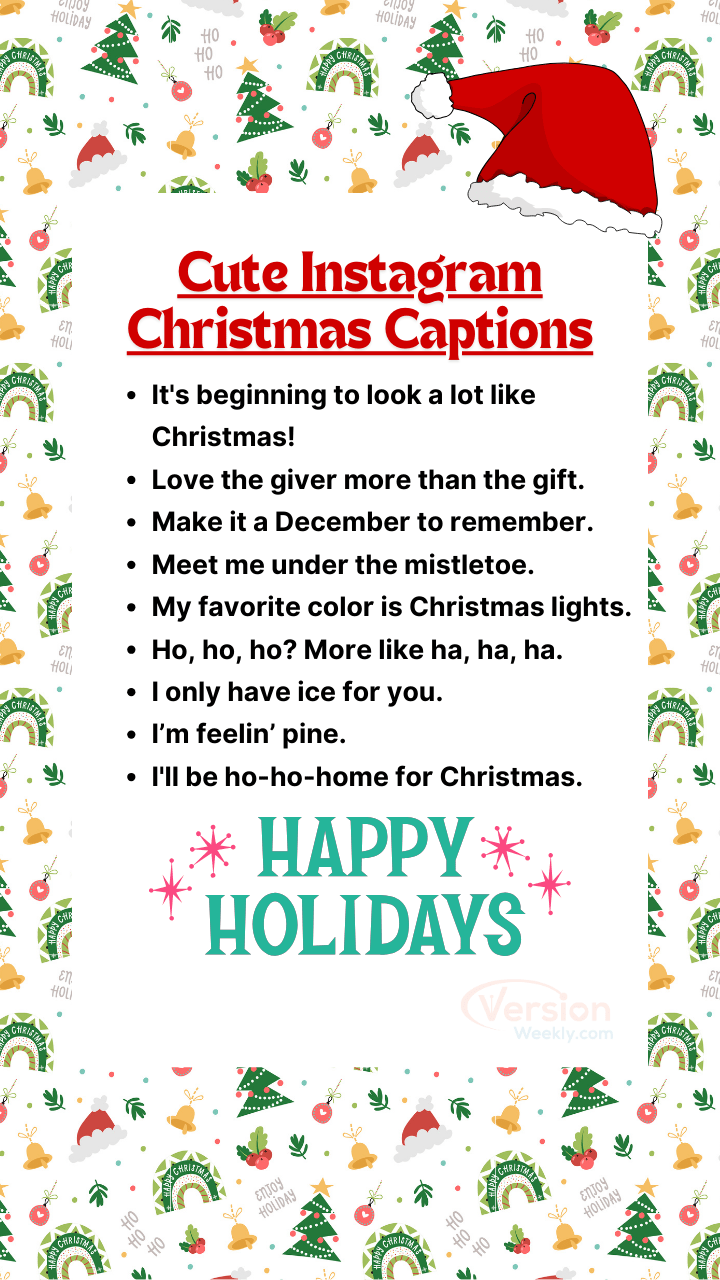 cute Christmas instagram captions